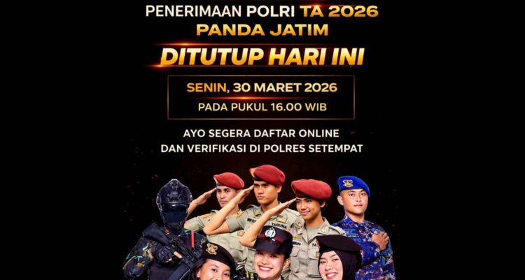 Pamflet penerimaan Polri Terpadu Tahun Anggaran 2026 di Polres Pamekasan