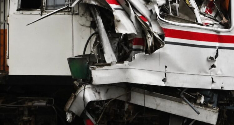 Evakuasi penumpang setelah tabrakan KA Argo Bromo Anggrek dan KRL Commuter Line di Stasiun Bekasi Timur Bekasi Jawa Barat