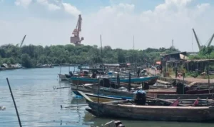 Aktivitas nelayan tradisional Gresik saat mengisi solar subsidi di SPBN