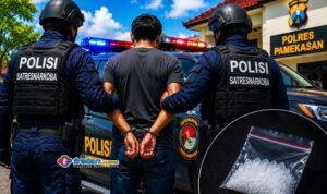Ilustrasi penangkapan warga Sampang oleh Satresnarkoba Polres Pamekasan terkait dugaan peredaran sabu dengan barang bukti sabu, korek api, dan handphone