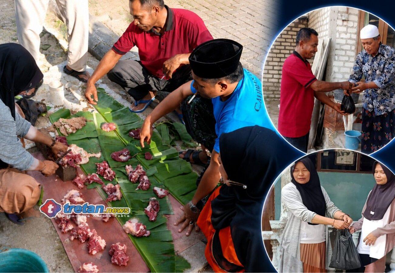 Yayasan Cahaya Kasih membagikan daging kurban kepada warga dhuafa saat perayaan Iduladha 1447 H di Galis, Pamekasan