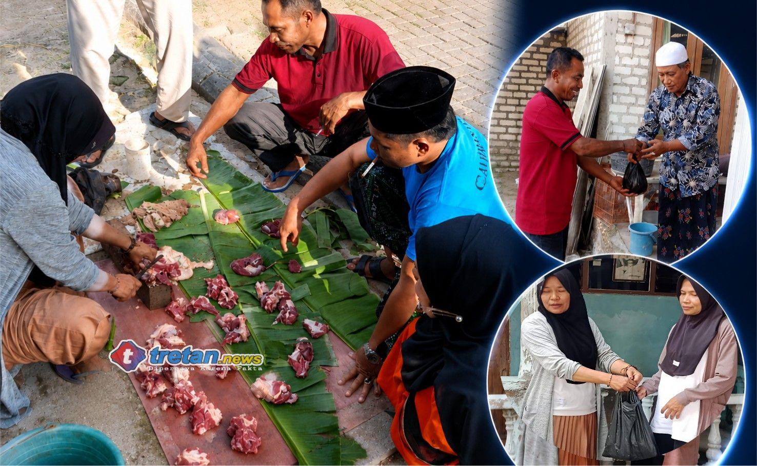Yayasan Cahaya Kasih membagikan daging kurban kepada warga dhuafa saat perayaan Iduladha 1447 H di Galis, Pamekasan