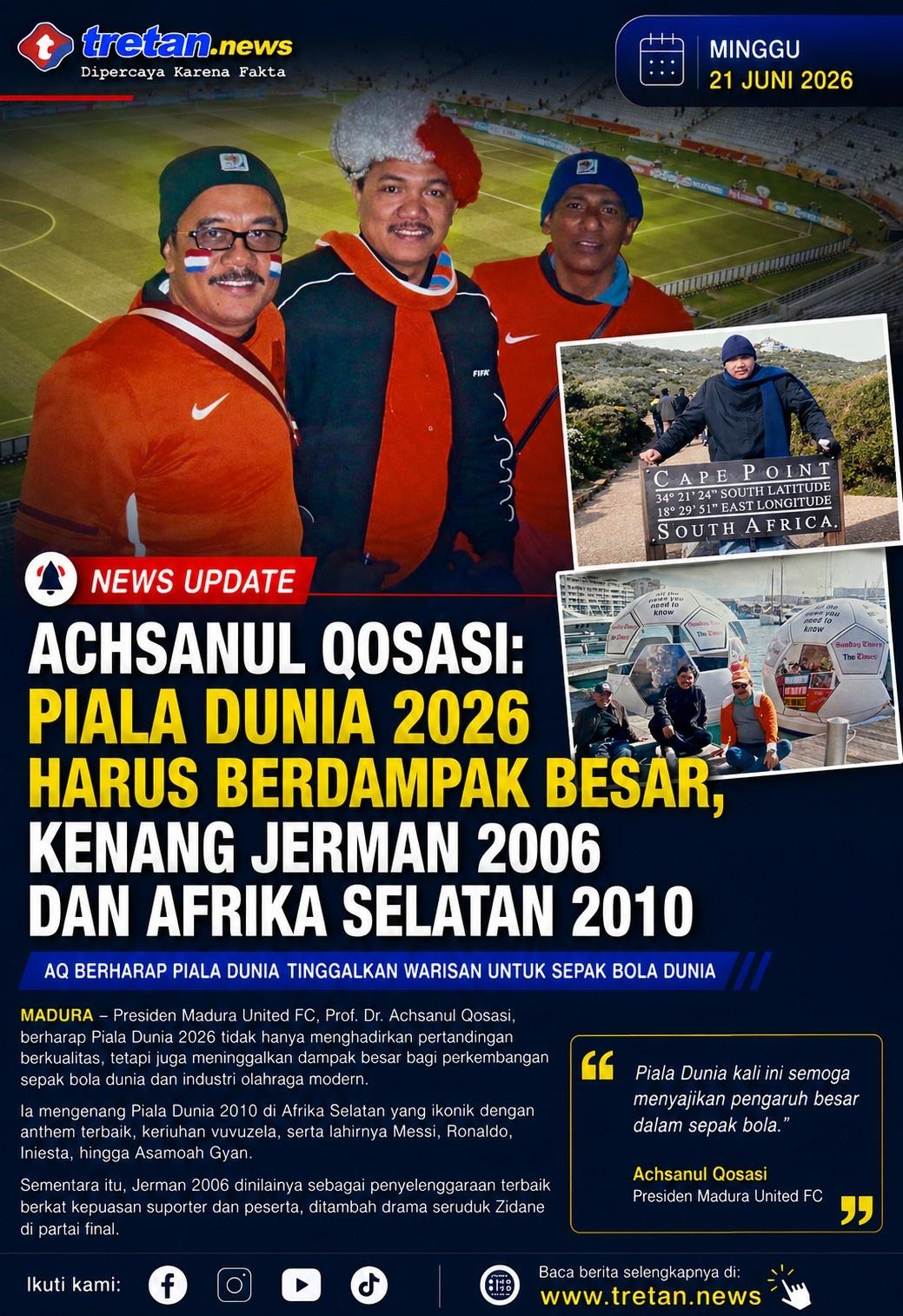 Achsanul Qosasi saat menghadiri Piala Dunia Afrika Selatan 2010.