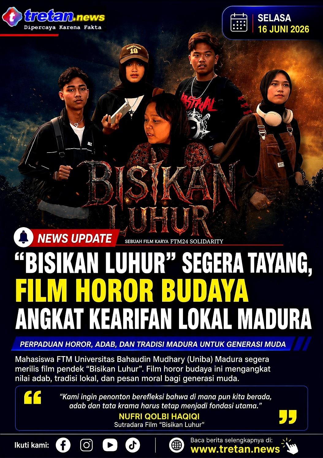 Poster film Bisikan Luhur karya mahasiswa FTM Uniba Madura.
