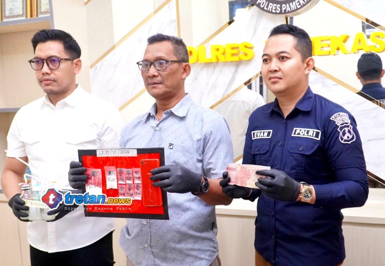Barang bukti sabu hasil pengungkapan dua kasus narkoba di Pamekasan
