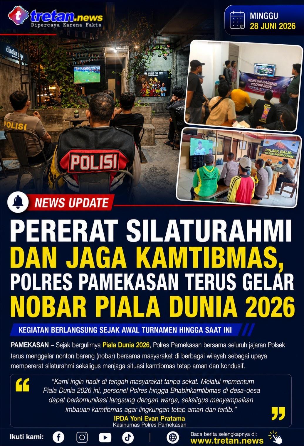 Polres Pamekasan nobar Piala Dunia 2026 bersama masyarakat di berbagai lokasi.