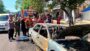 Mobil sedan Timor hangus terbakar di depan Pasar Keppo Pamekasan