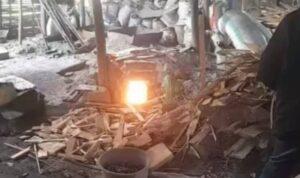 Dugaan material peleburan logam Benjeng Gresik