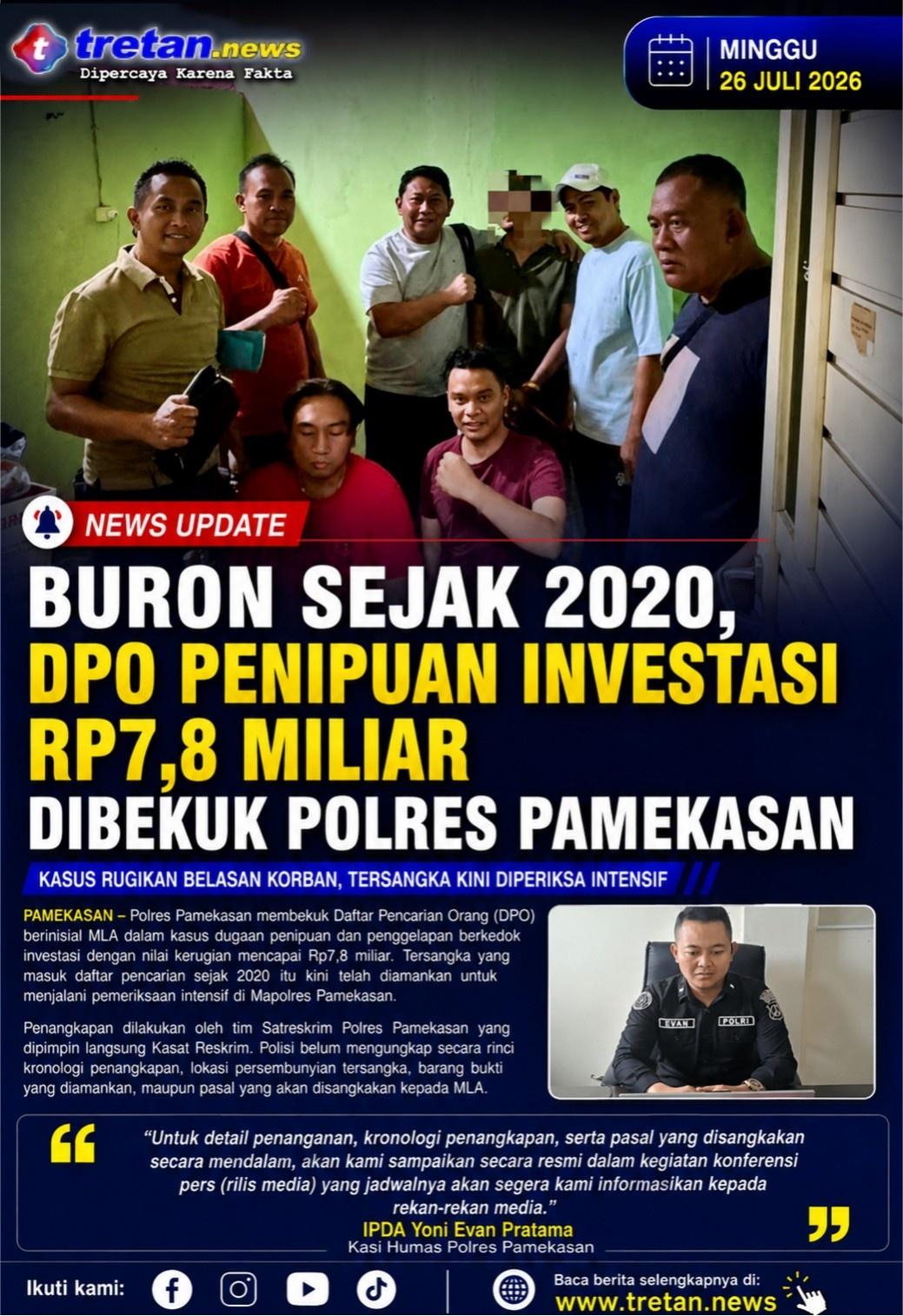 Satreskrim Polres Pamekasan mengamankan DPO kasus dugaan penipuan investasi