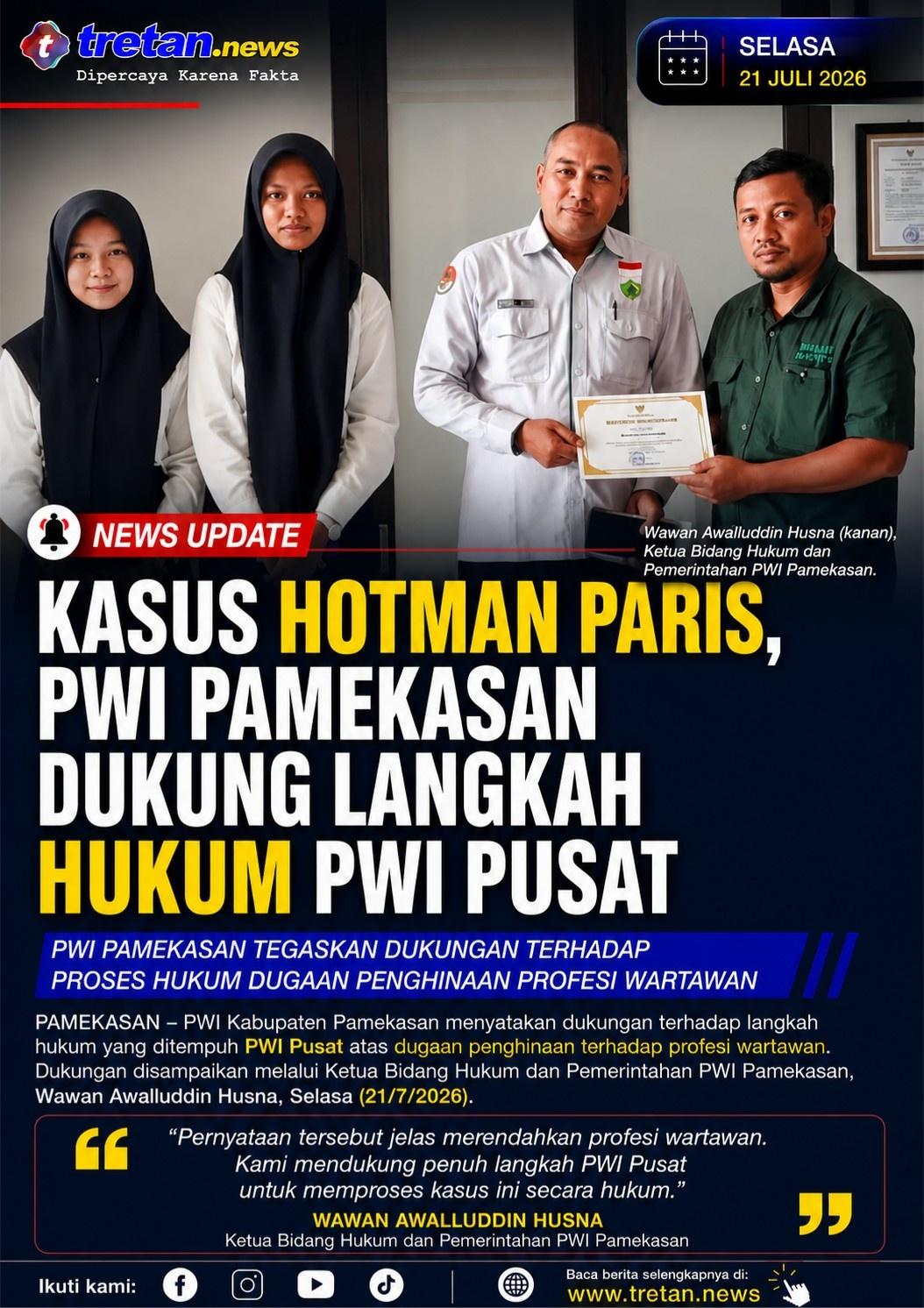 PWI Pamekasan mendukung langkah hukum PWI Pusat terkait Hotman Paris