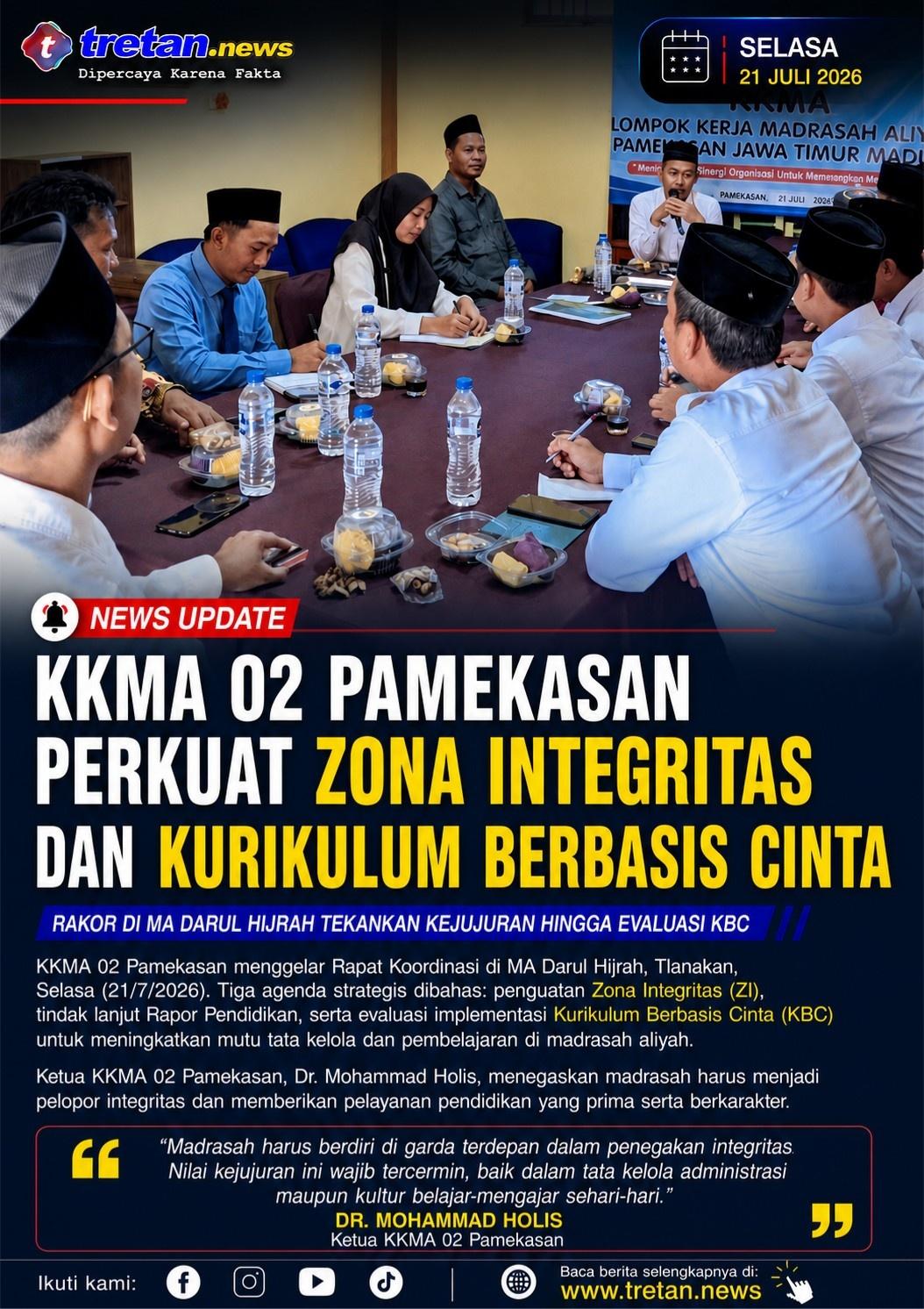 Rakor KKMA 02 Pamekasan membahas Zona Integritas dan Kurikulum Berbasis Cinta