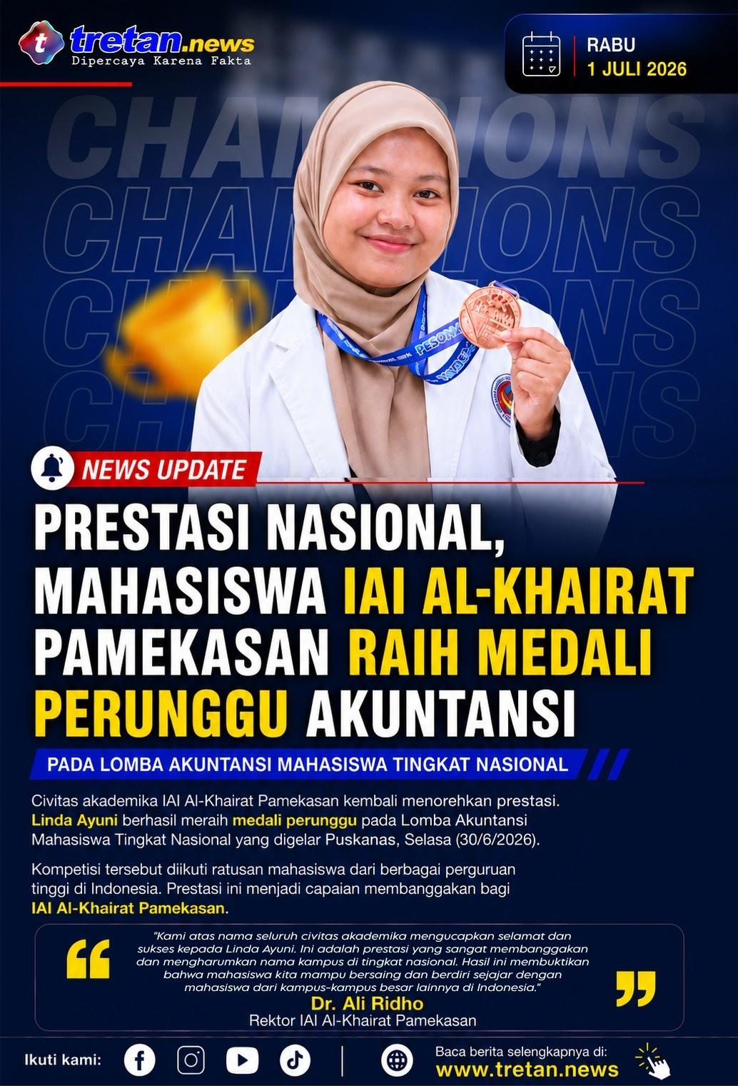 Mahasiswa IAI Al-Khairat Linda Ayuni raih medali perunggu lomba akuntansi tingkat nasional