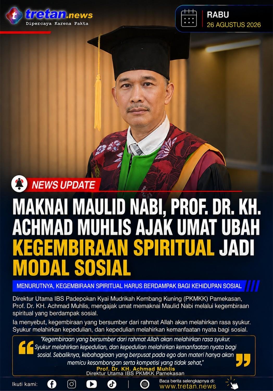 Achmad Muhlis membahas makna Maulid Nabi dan kepedulian sosial