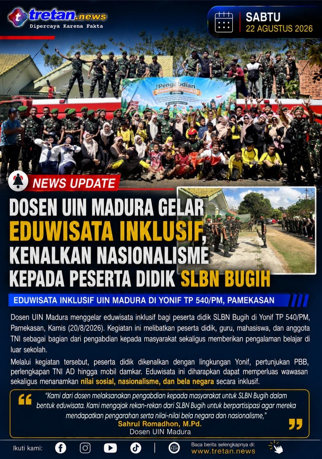 Dosen UIN Madura mendampingi peserta didik SLBN Bugih mengikuti eduwisata inklusif
