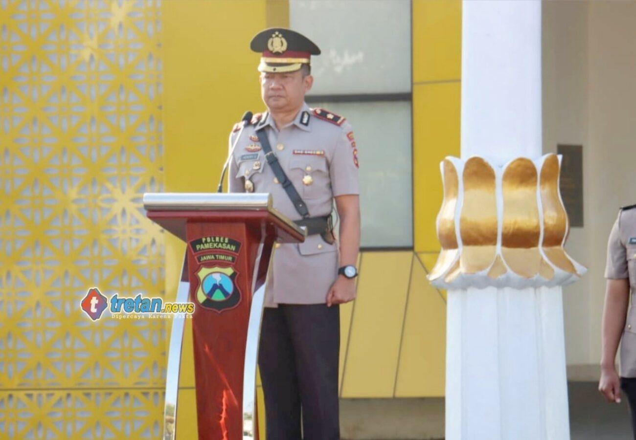 Wakapolres Pamekasan memimpin upacara Hari Juang Polri 2026