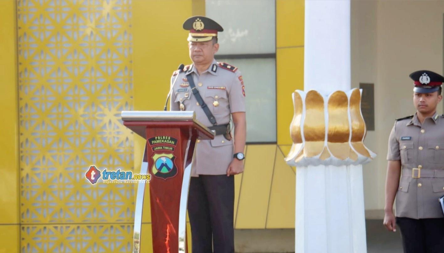 Wakapolres Pamekasan memimpin upacara Hari Juang Polri 2026