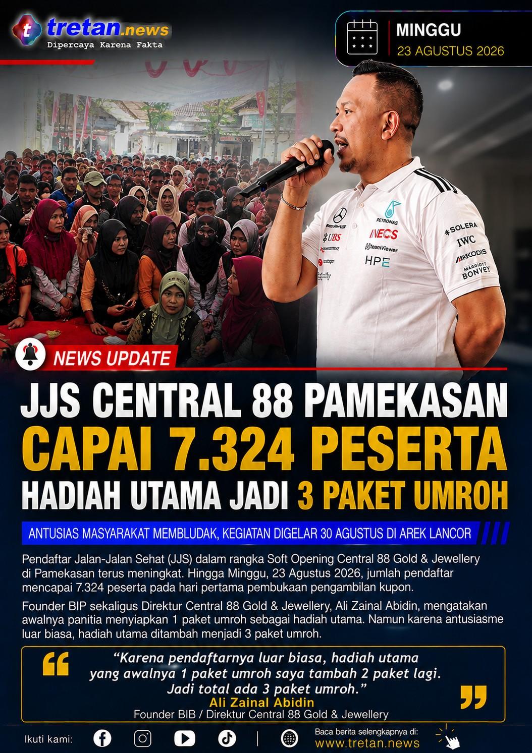 Pendaftaran JJS Central 88 Pamekasan mencapai 7.324 peserta