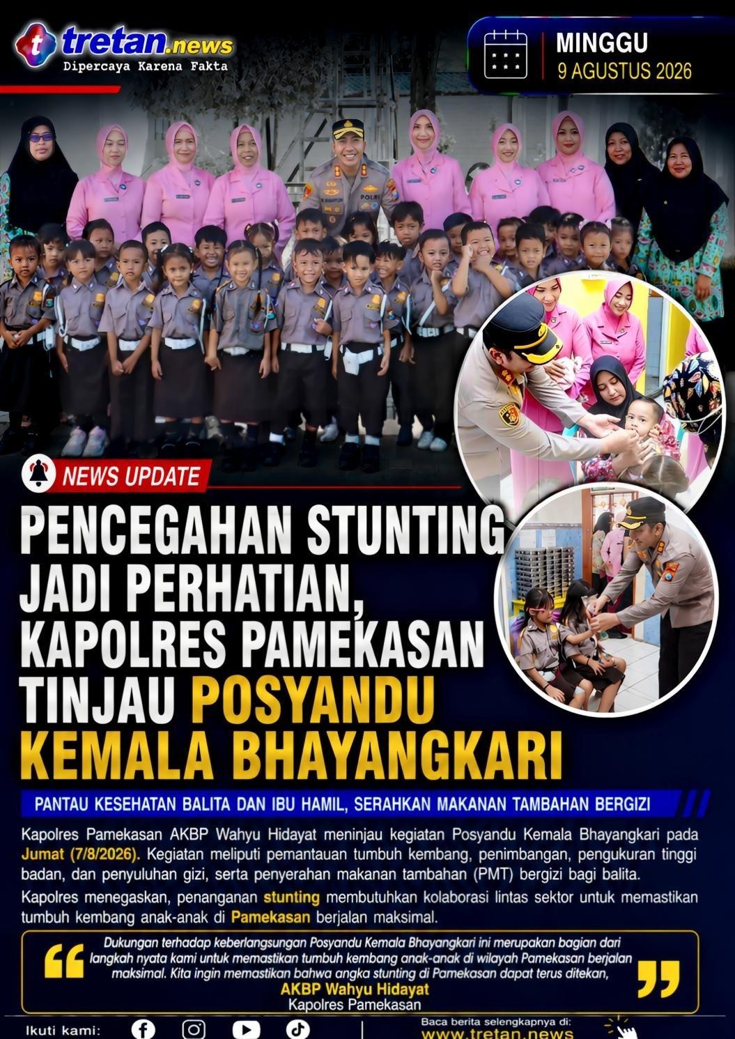Kapolres Pamekasan meninjau Posyandu Kemala Bhayangkari