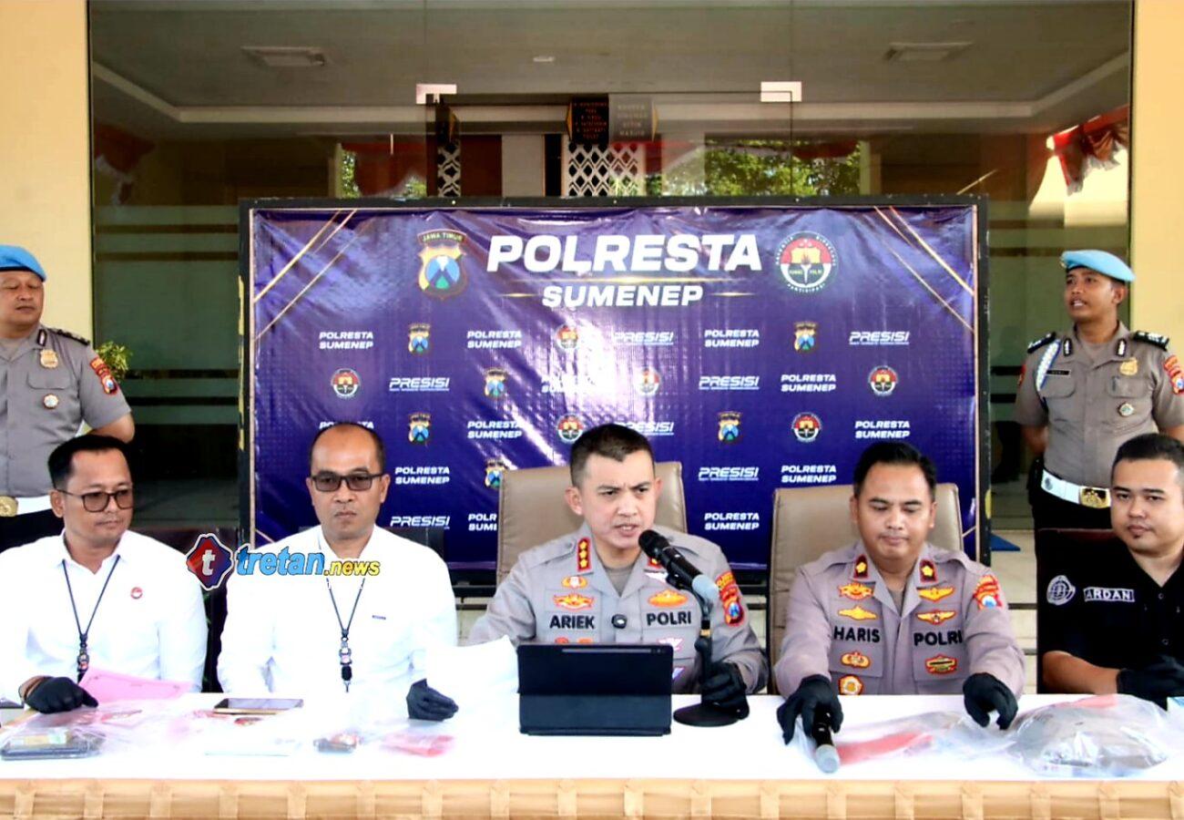 Kapolresta Sumenep memimpin konferensi pers hasil operasi narkoba 2026