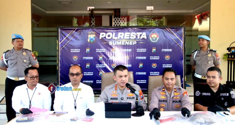 Kapolresta Sumenep memimpin konferensi pers hasil operasi narkoba 2026