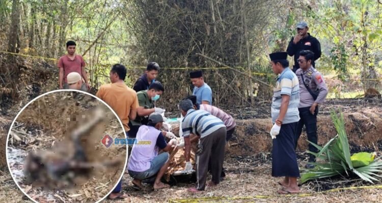 Polisi olah TKP penemuan mayat terbakar di Batang-Batang Sumenep