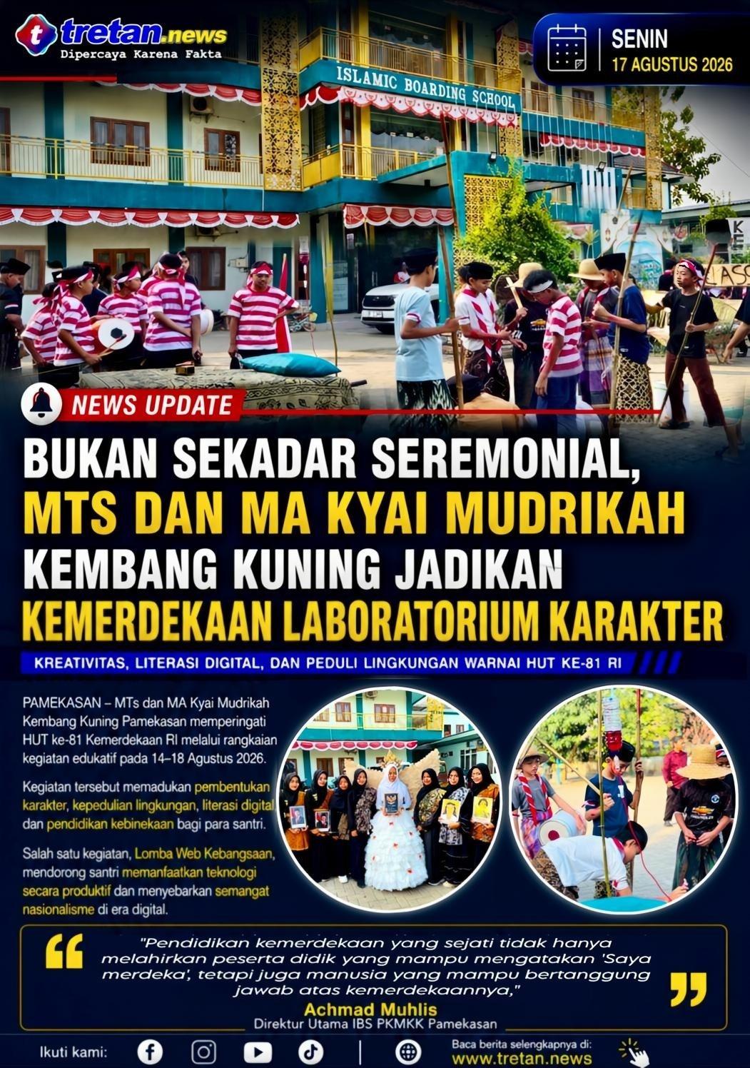 Santri MTs dan MA Kyai Mudrikah merayakan HUT ke-81 RI