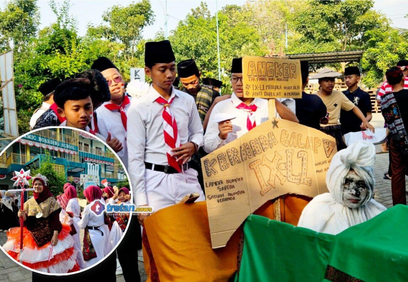 Santri MTs dan MA Kyai Mudrikah merayakan HUT ke-81 RI