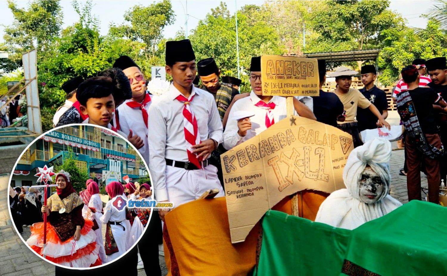 Santri MTs dan MA Kyai Mudrikah merayakan HUT ke-81 RI