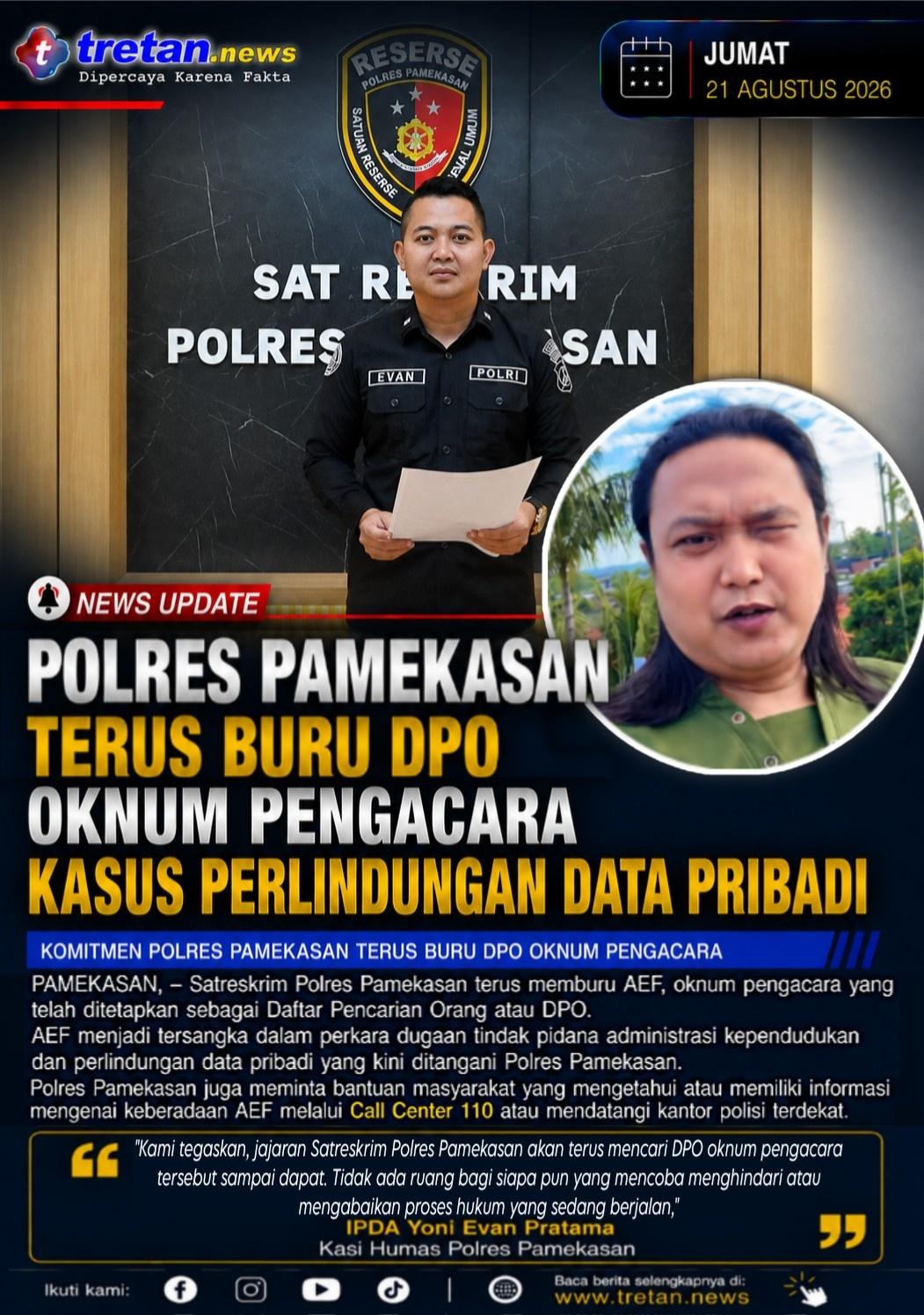 Polres Pamekasan memburu DPO AEF dalam kasus data pribadi