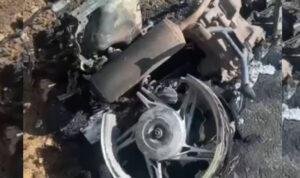 Motor terbakar di Kedungdung Sampang