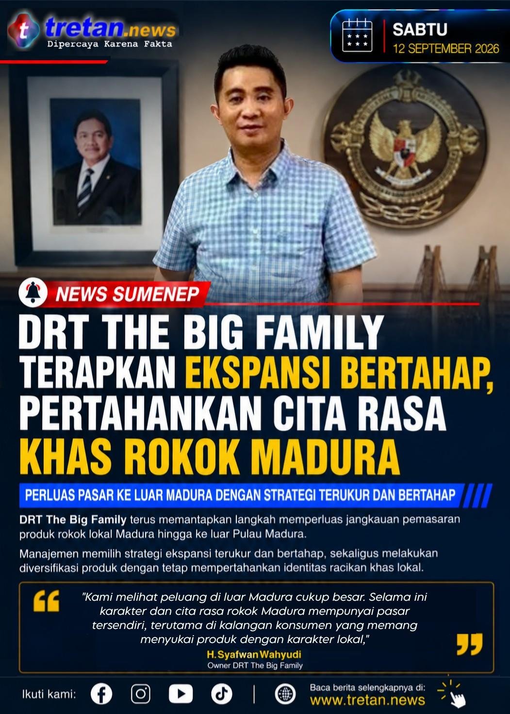 H. Syafwan Wahyudi Owner DRT The Big Family