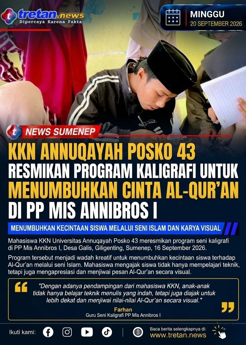 KKN Annuqayah Posko 43 melatih siswa seni kaligrafi Al-Qur’an