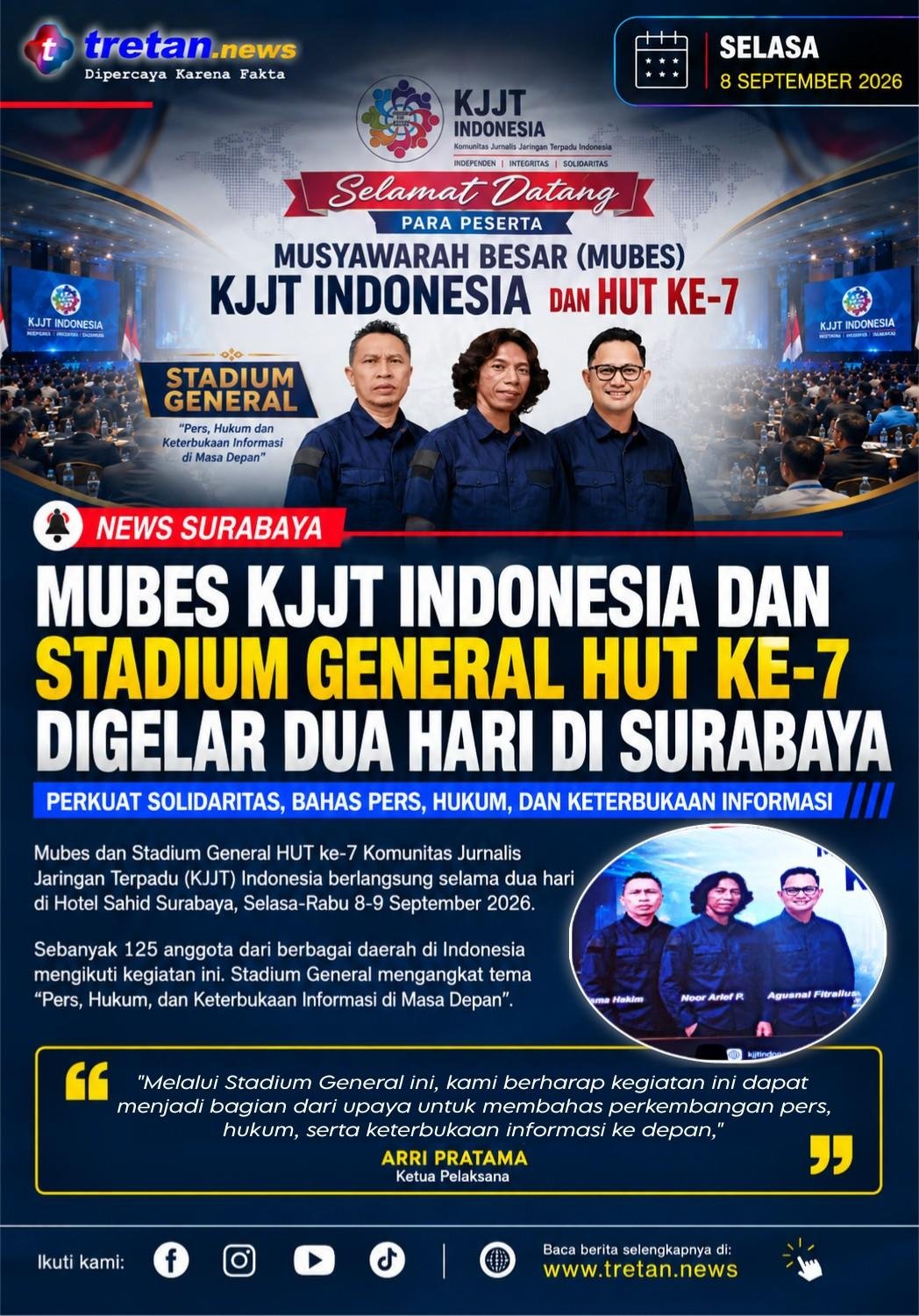 Mubes KJJT Indonesia dan Stadium General HUT ke-7 di Surabaya