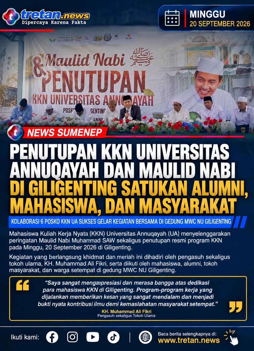 Penutupan KKN Universitas Annuqayah dan Maulid Nabi di Giligenting