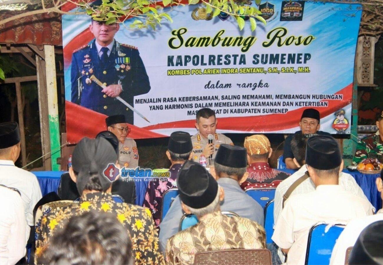 Kapolresta Sumenep bersama tokoh masyarakat dalam Sambung Roso Saronggi