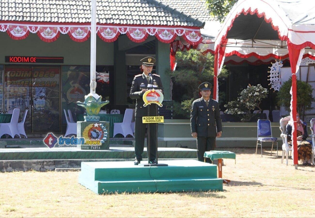 Dandim Pamekasan memimpin upacara HUT ke-81 TNI