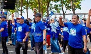 Ismail mengikuti kegiatan olahraga Partai Demokrat di Pamekasan