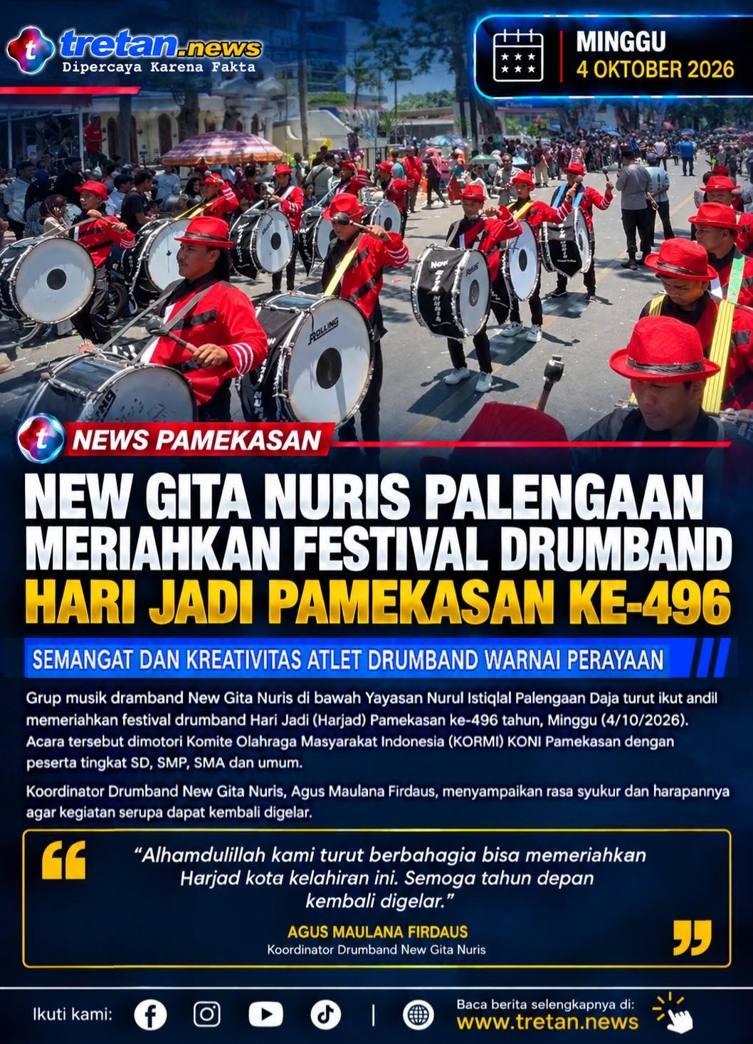 New Gita Nuris tampil dalam Festival Drumband Pamekasan