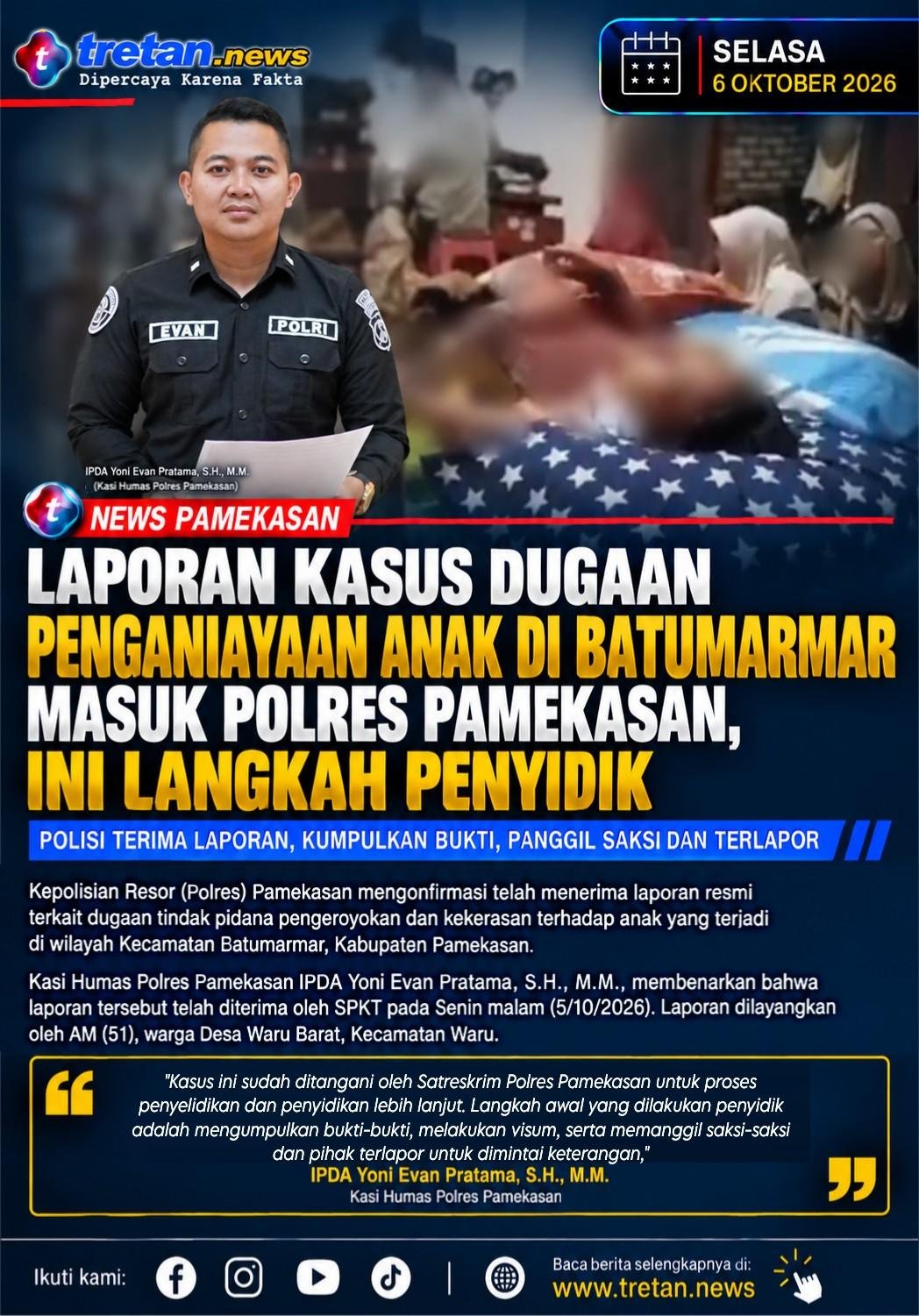 Polres Pamekasan menangani dugaan penganiayaan anak di Batumarmar
