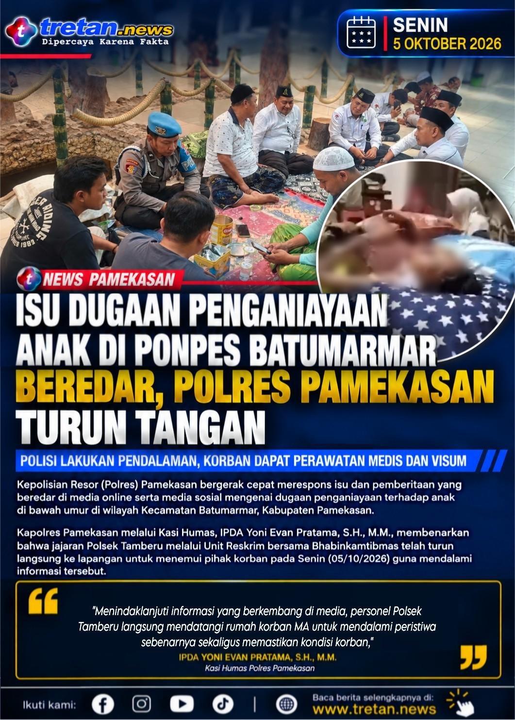 Polres Pamekasan mendalami dugaan penganiayaan anak di Batumarmar